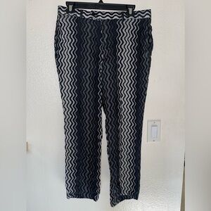 Valentino Black and White Straight Leg Jeans